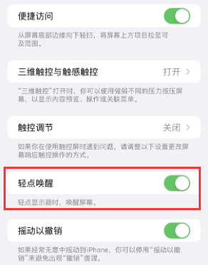 尖扎苹果授权维修站分享iPhone轻点无法唤醒怎么办 